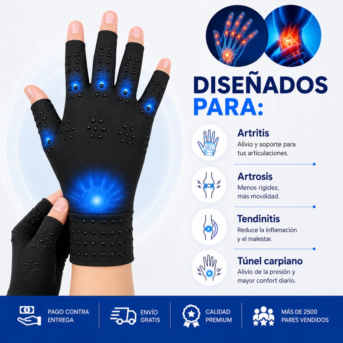 🧤 ¡Alivia las molestias de tus manos con nuestros Guantes Magnéticos!