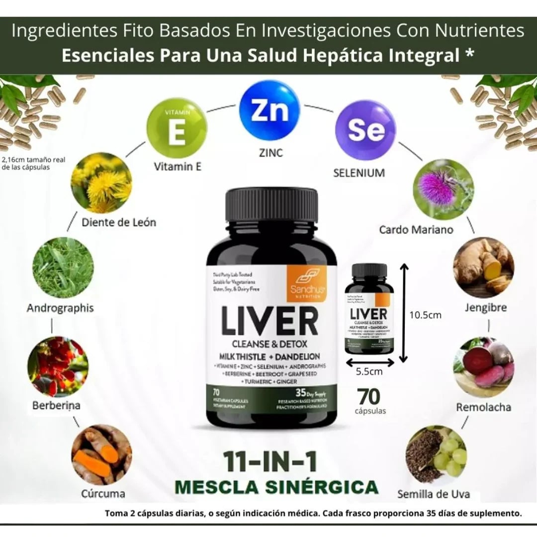 OFERTA 2x1 DESINFLAMA Y LIMPIA TU HIGADO CON LIVER+Envío Gratis!!!🎉