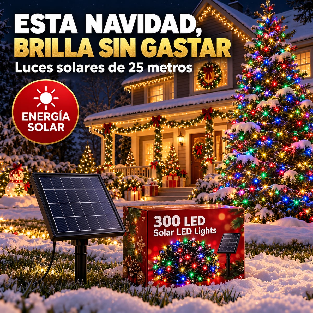 luces navideñas solares
