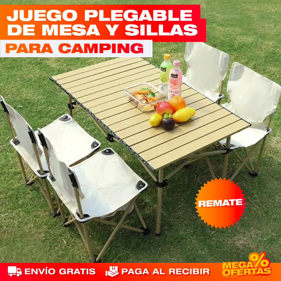 MESA DE CAMPING 4 PUESTOS