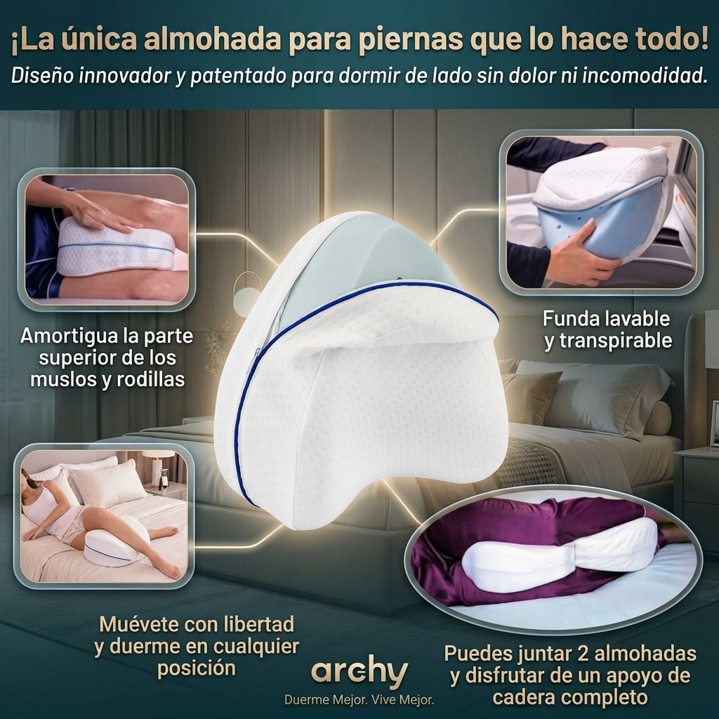 Almohada Ergonómica para Piernas y Rodillas