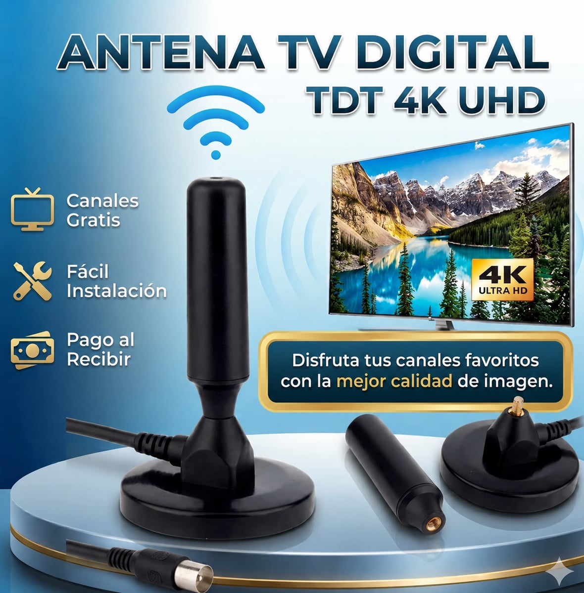 Antena de TV Digital Ultra HD | Canales Gratis