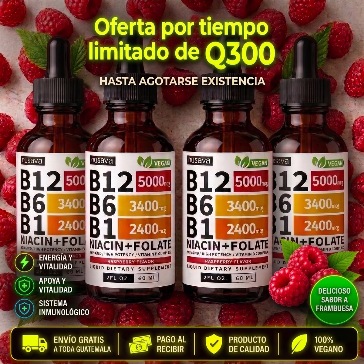 COMPLEJO DE VITAMINAS B12+B6+B1 de NUSAVA