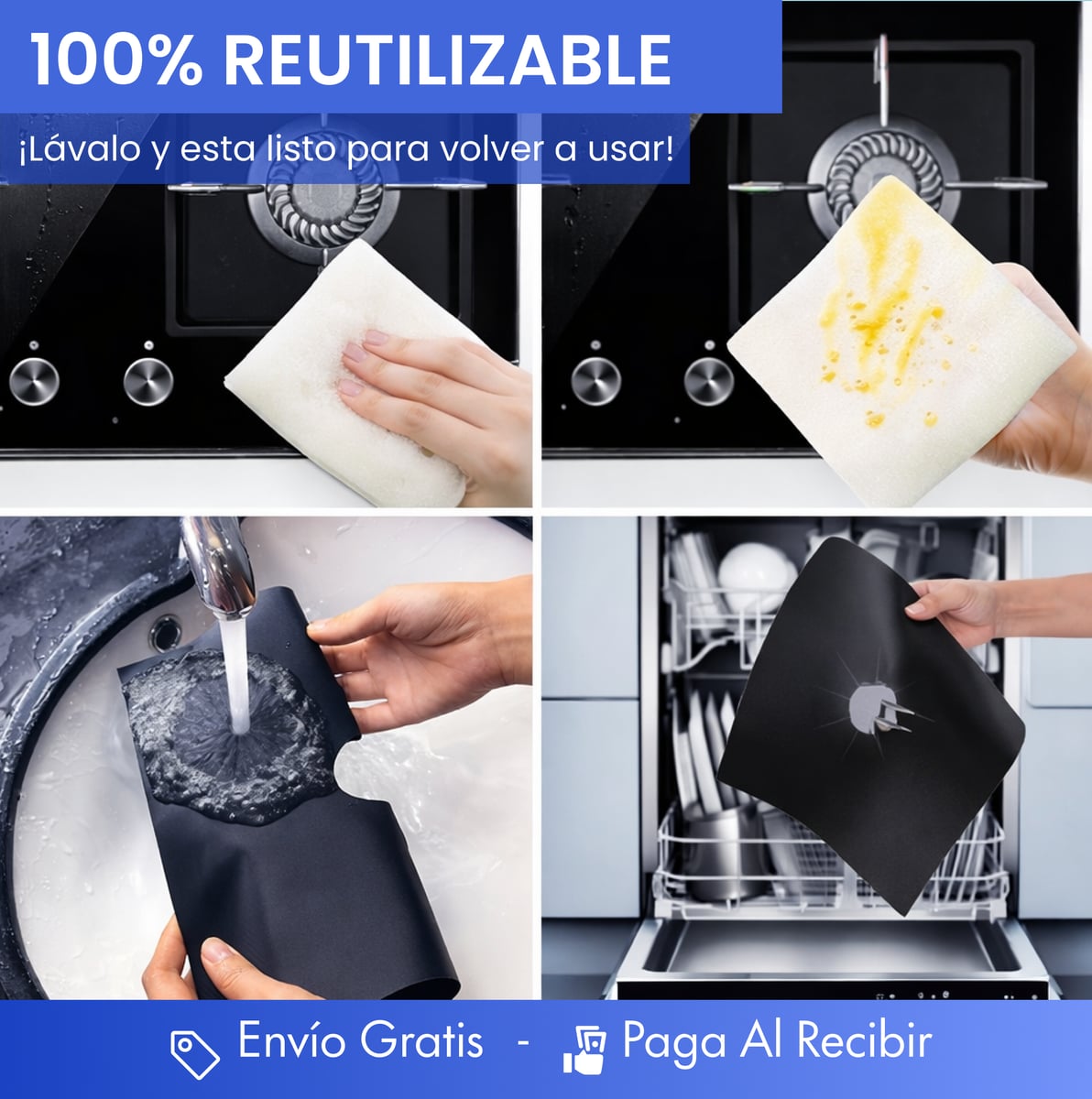 Pack x4 Protectores de cocina - Mantiene tu cocina impecable