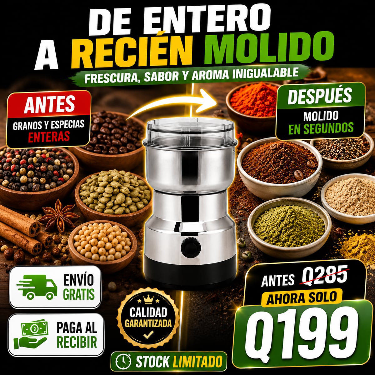 ☕🌶️ MUELE MÁS, DISFRUTA MÁS 🌾✨/PAGA AL RECIBIR
