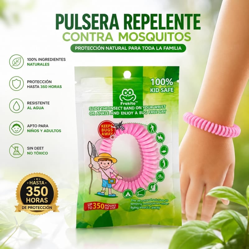 ULTIMAS UNIDADES - PULSERA REPELENTE - EVITA PICADAS DE MOSQUITOS + ENVIO GRATIS 🎁