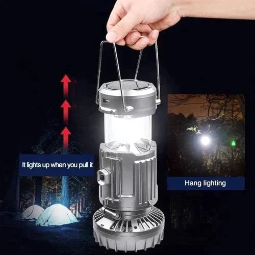 🔥Luz LED portátil para acampar con ventilador
