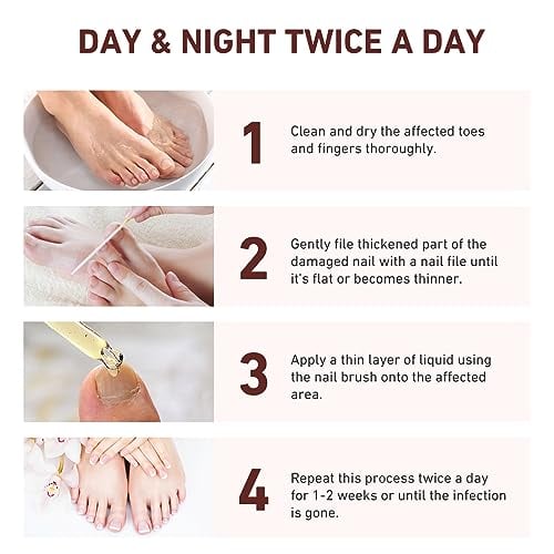7 días de crecimiento y fortalecimiento de uñas suero 0.7 fl oz solución suavizante de onicomicosis aceite de tratamiento de uñas para uñas descoloridas y dañadas