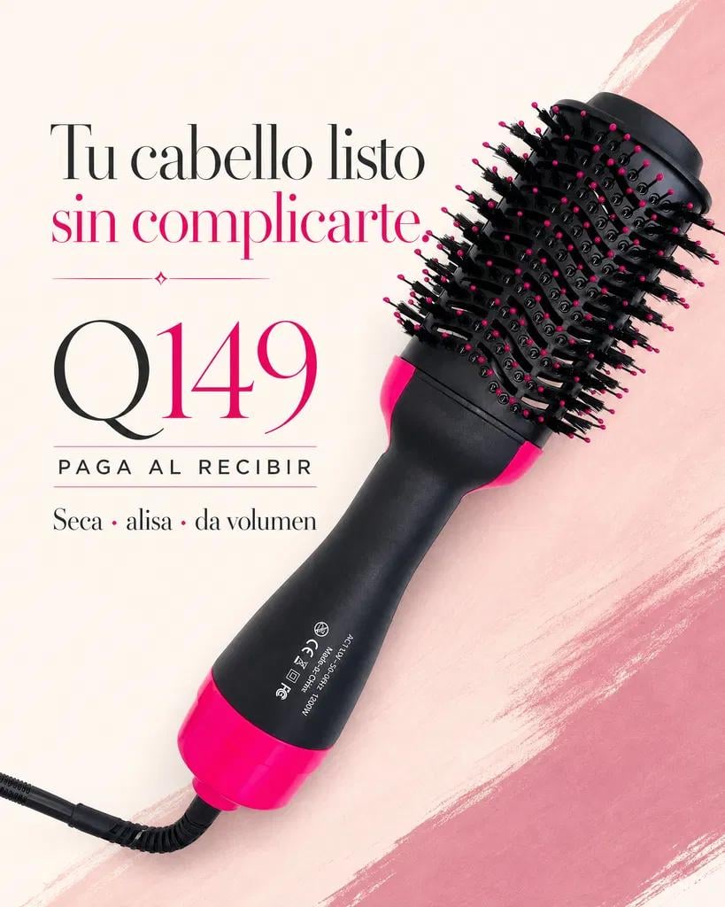 Cepillo Secador 2 en 1 – Seca, Alisa y Da Volumen en Minutos