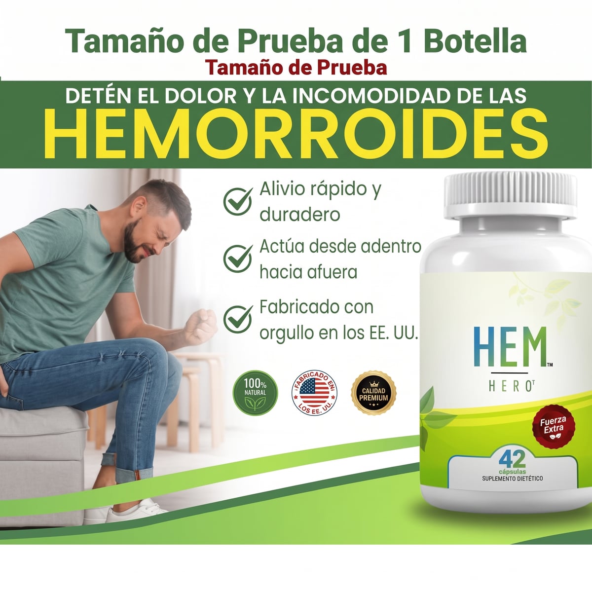 Hem Hero™ Apoyo natural para las hemorroides