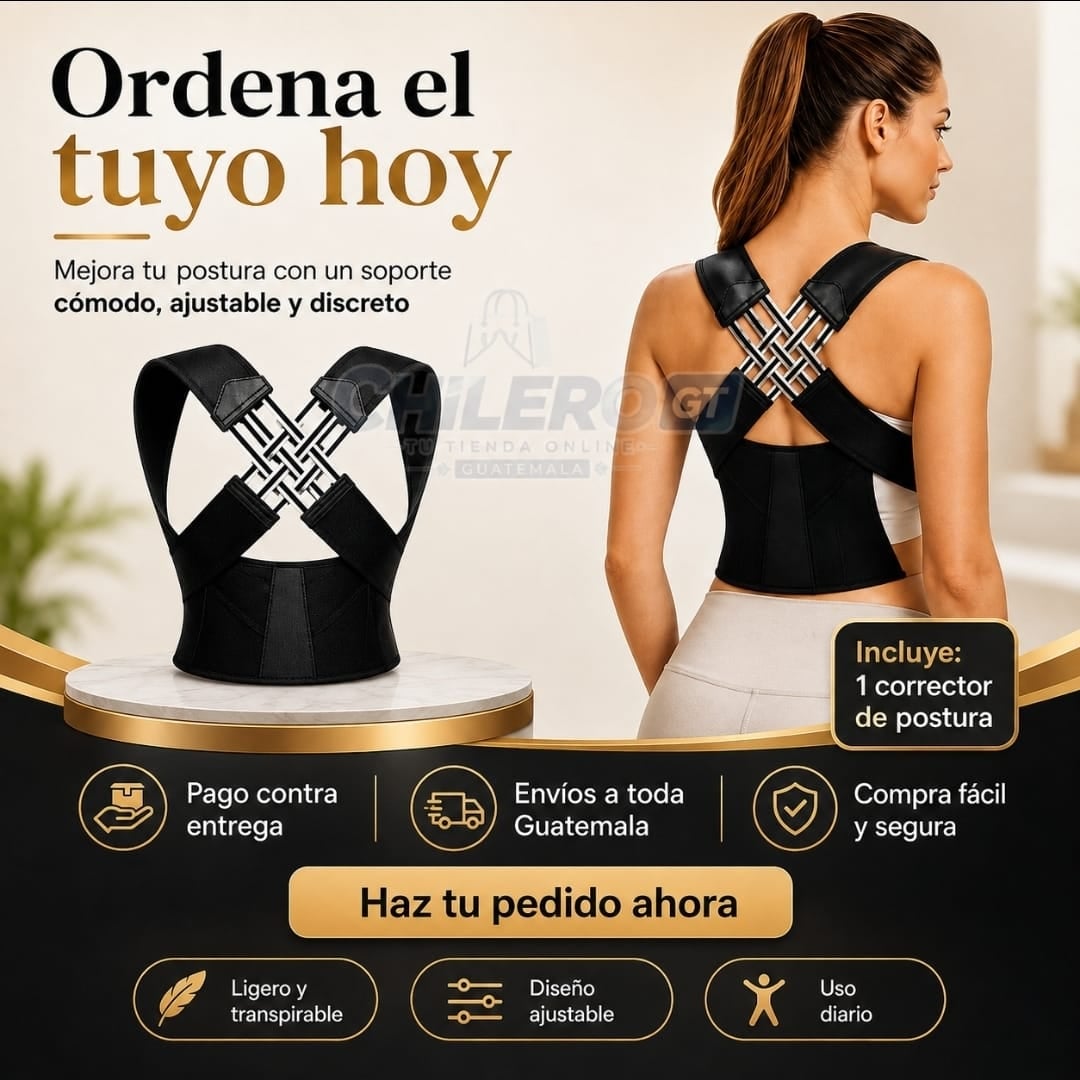 Corrector de Postura Ajustable – Soporte para Espalda, Hombros y Zona Superior
