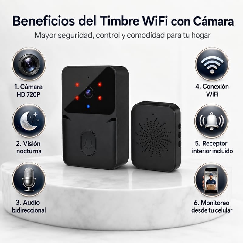 Timbre con Camara Inteligente | WIFI