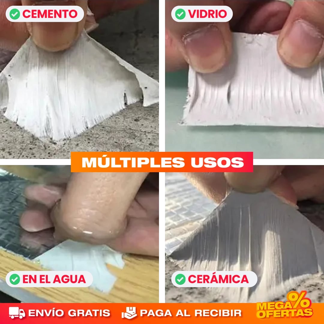 30 Metros Cinta Impermeable Repara Fugas – Tapa la Gotera Hoy Mismo Sin Romper Techo ni Pagar Plomero