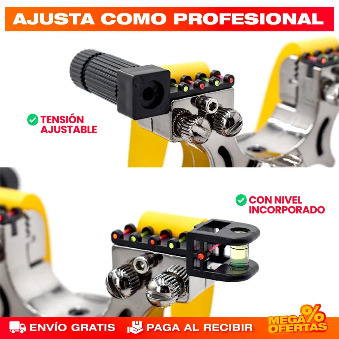 ULTIMAS UNIDADES - RESORTERA DE PRECISIÓN CON LÁSER (O) + ENVÍO GRATIS🎁