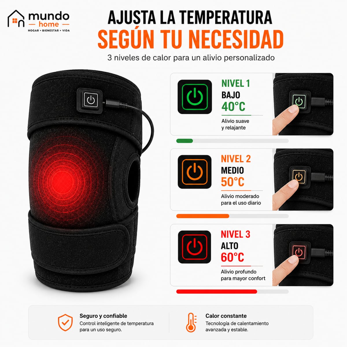 Rodillera Térmica con Soporte y Compresión