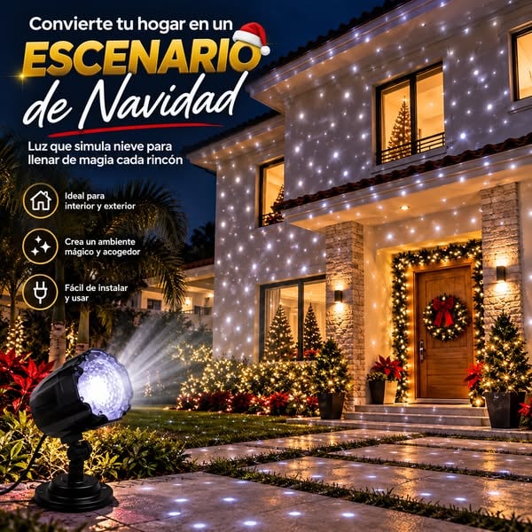 PROYECTOR NAVIDEÑO PRO | Decora tu Casa en Segundos, Sin Escaleras ni Cables