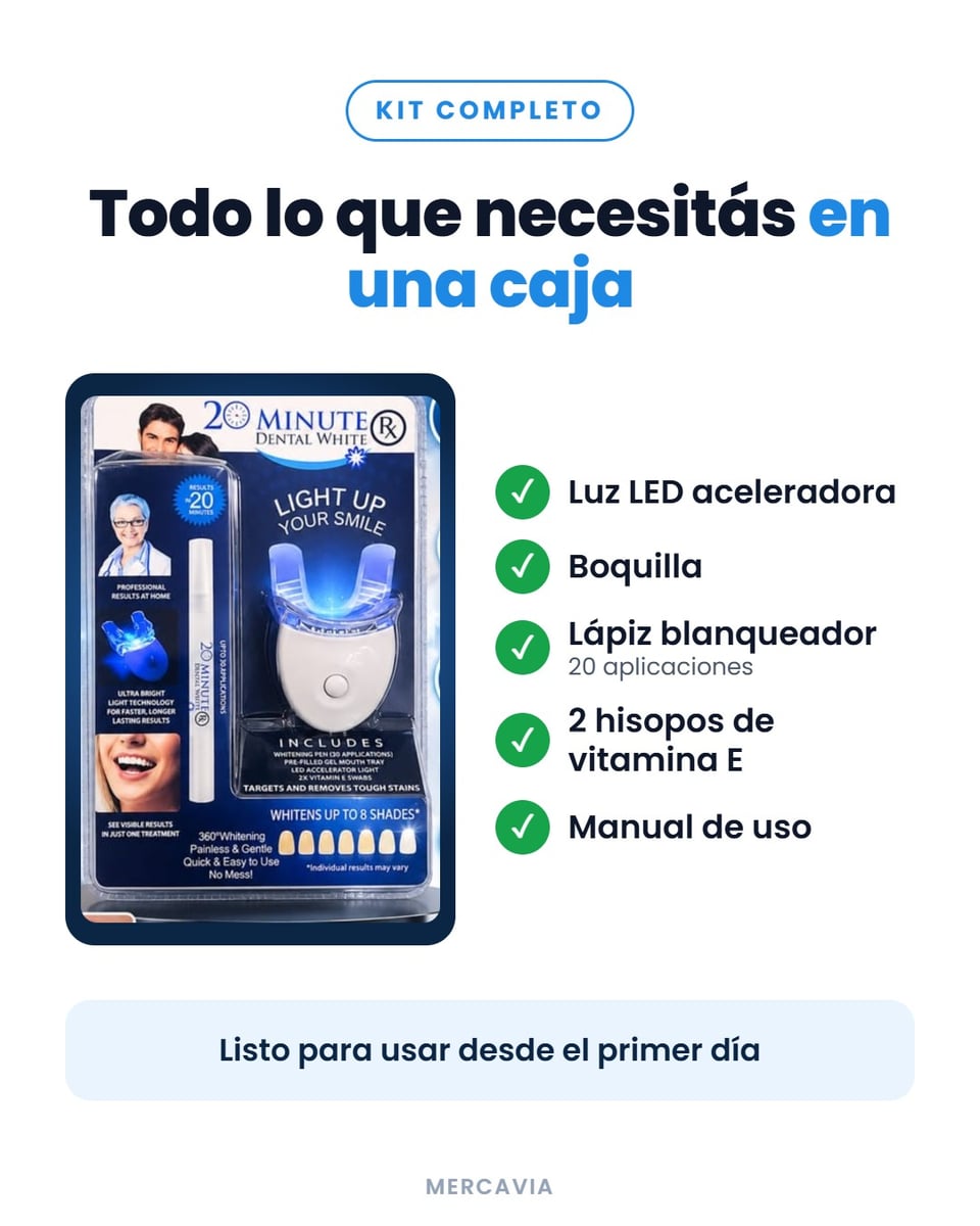 Kit Blanqueador Dental LED 20 Minutos
