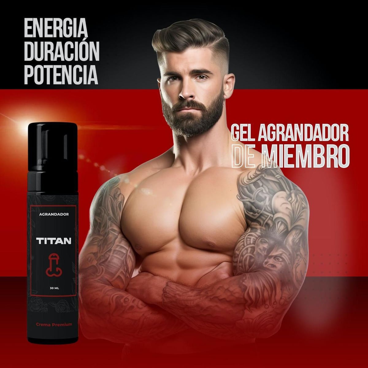TITAN GEL™ 2x1 ¡Confianza Masculina y Rendimiento Mejorado! 🔥