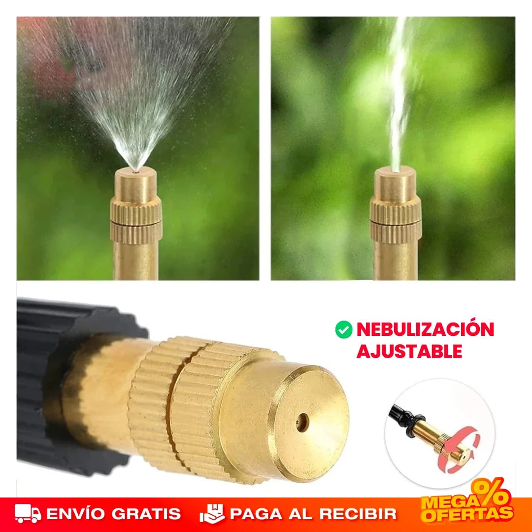 Riego Nebulizador para Jardín – Riega Parejo Sin Mojarte ni Desperdiciar Agua · Set x5