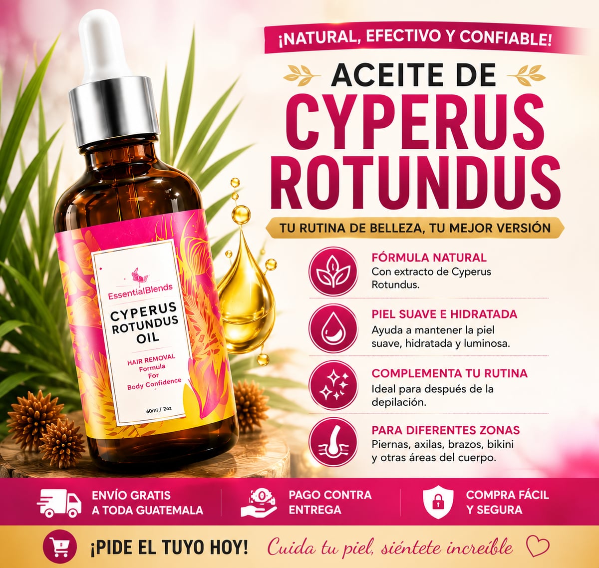 ✨ Aceite Esencial de Cyperus 100% Puro y Natural