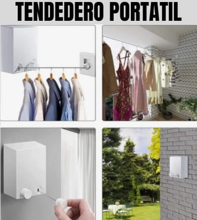 TENDEDERO PORTATIL PREMIUM DE FACIL INSTALACION.