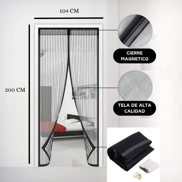 CORTINA MAGNETICA PREMIUM 210CMx100CM-EVITA PICADURAS ✅(ENVÍO GRATIS)✅