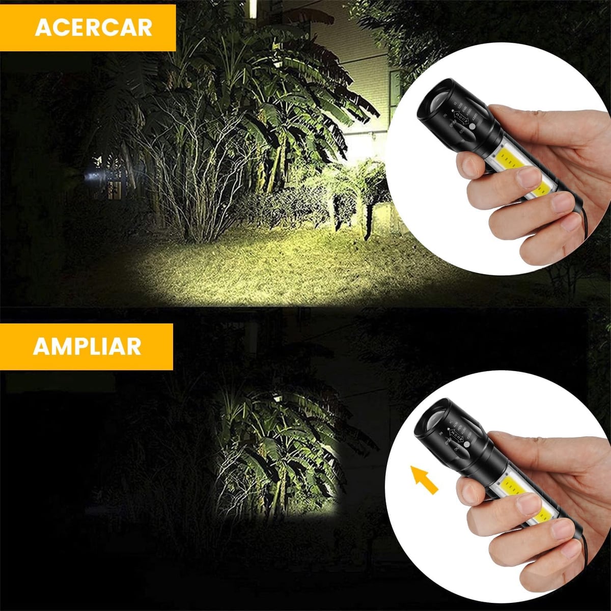 🔦Linterna Tactica Led Recargable Usb 511  PAGA 1 Y LLEVA 2