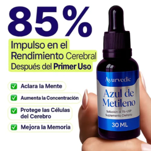 2X1 VitalBlue® de Metileno Puro 30ml -CONCENTRACION TOTAL🧠+ Envío Gratis
