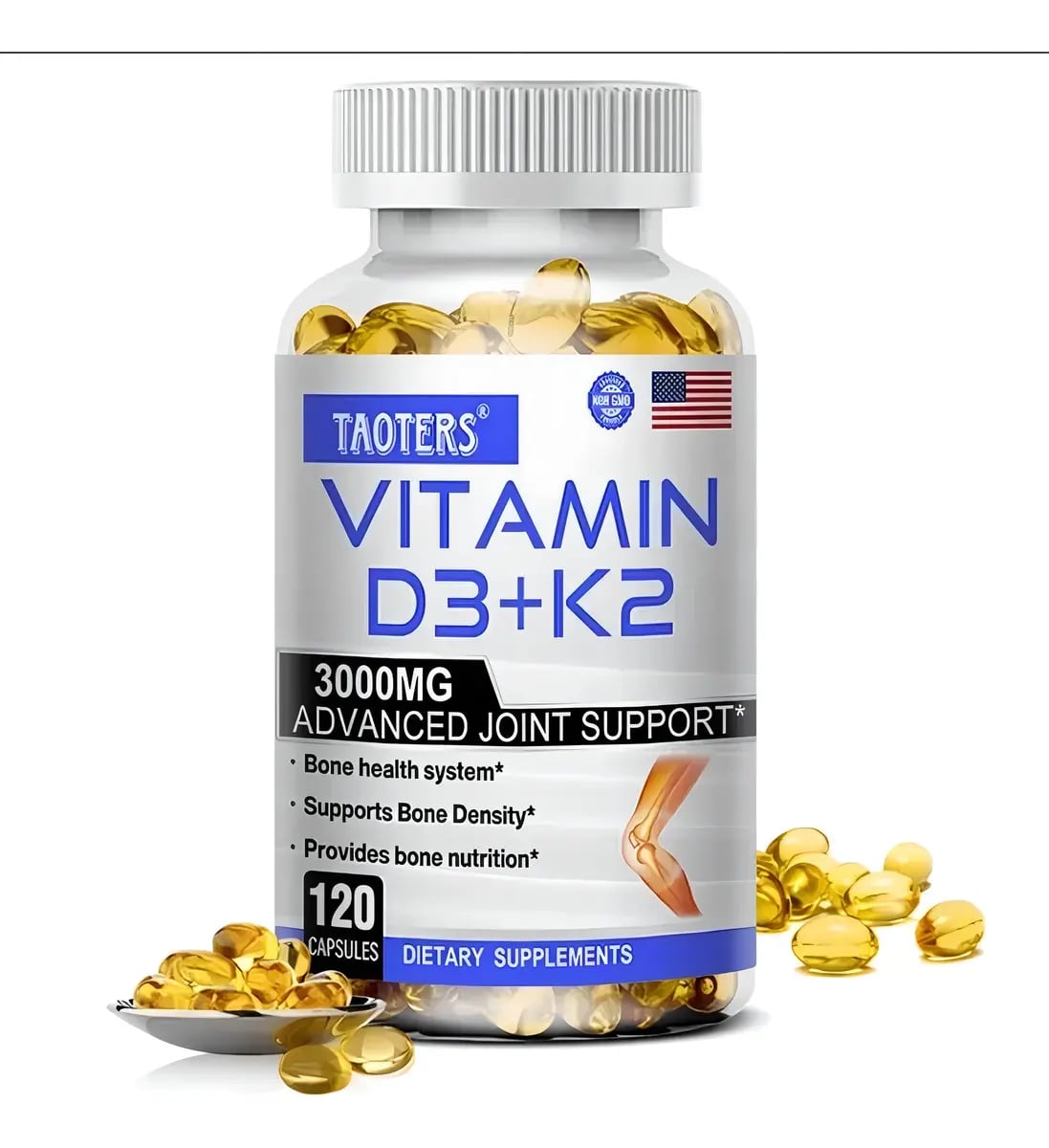 Vitamina D3K2 - Mejora la Inmunidad - Favorece la Salud Ósea y Articular y La Salud Dental + ENVIO GRATIS