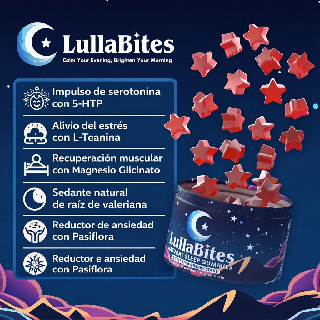 LullaBites™ – Gomitas Sin Melatonina Para Dormir Profundo y Despertar Despejado
