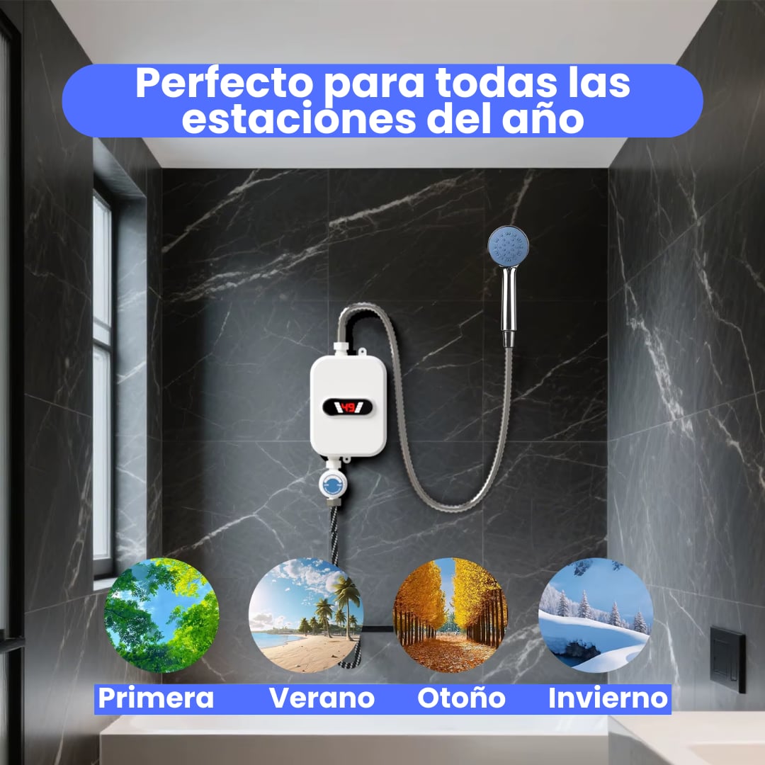 PODEROSO Calentador de agua eléctrico ahorrador de luz practico