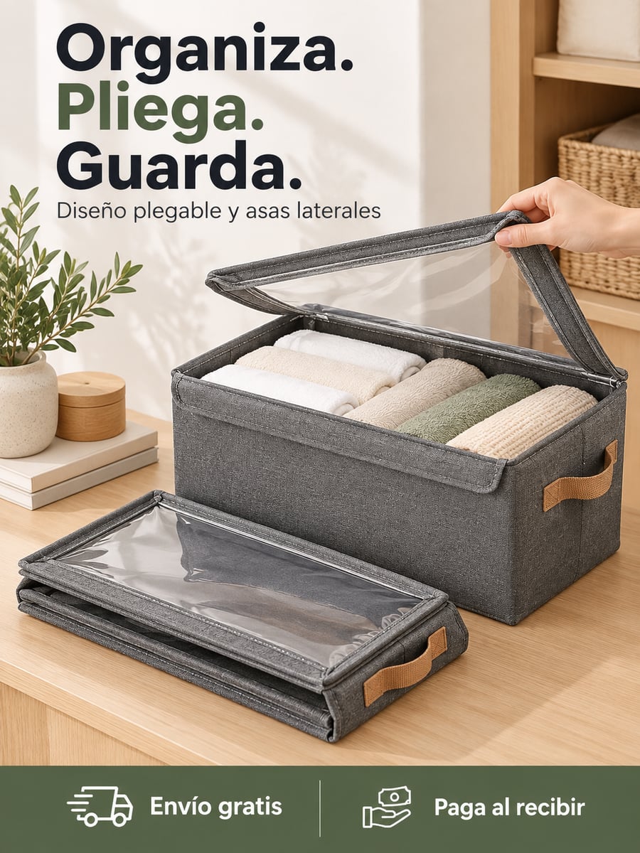 SET DE 2 ORGANIZADORES CON TAPA | Tu Ropa en Orden y a la Vista