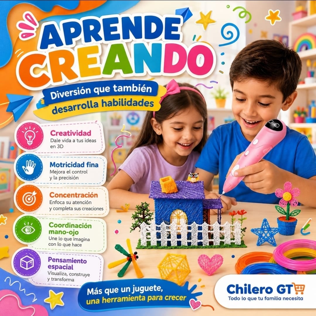 Lápiz 3D Creativo – ¡Convierte tus Ideas en Figuras Reales!