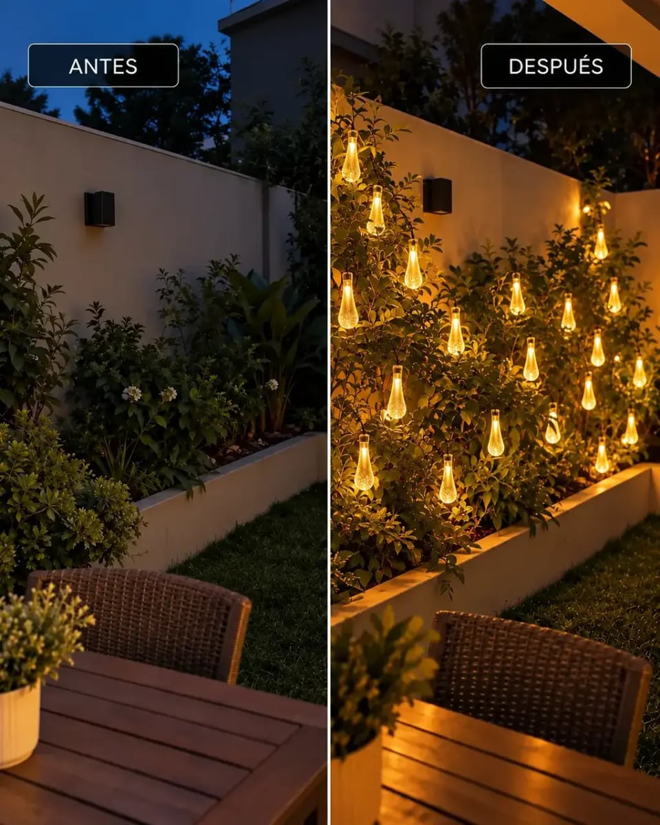 20 LUCES FORMA DE GOTA LED 2X1 -Ilumina tu Exterior Automáticamente