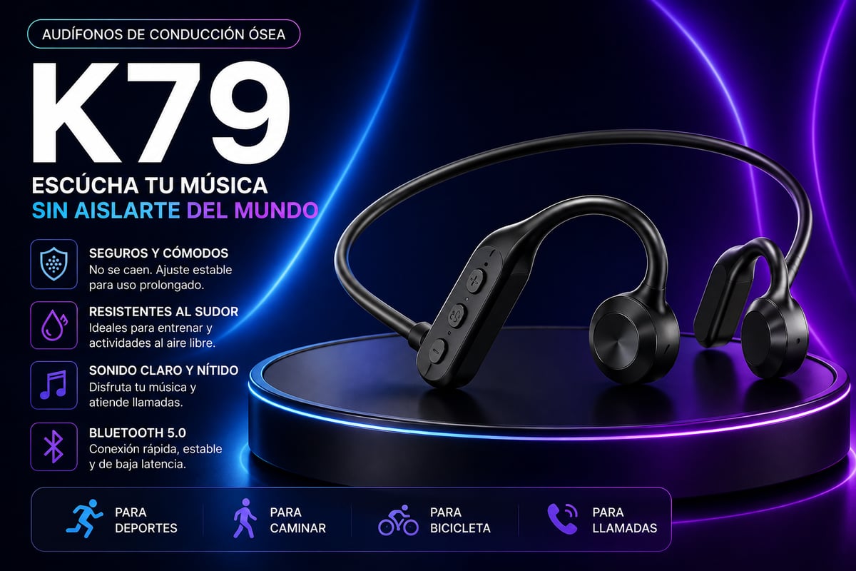 ¡Olvídate de los audífonos que se caen! Descubre los K79 de conducción ósea