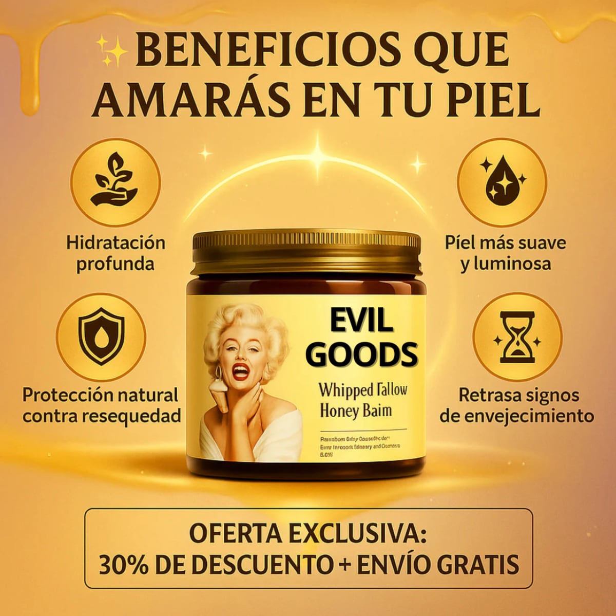 EVIL GOODS ORIGINAL, Crema con Sebo de Res con envío Gratis.