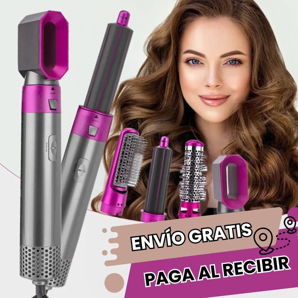 Cepillo Secador 5 en 1 | Seca, Alisa y Crea Ondas
