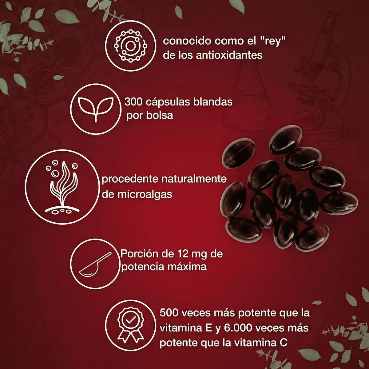 Astaxantina - El Antioxidante Maestro para tu Visión, Piel y Energía.
