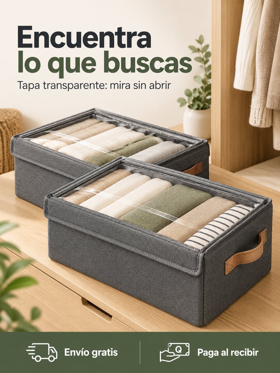 SET DE 2 ORGANIZADORES CON TAPA | Tu Ropa en Orden y a la Vista