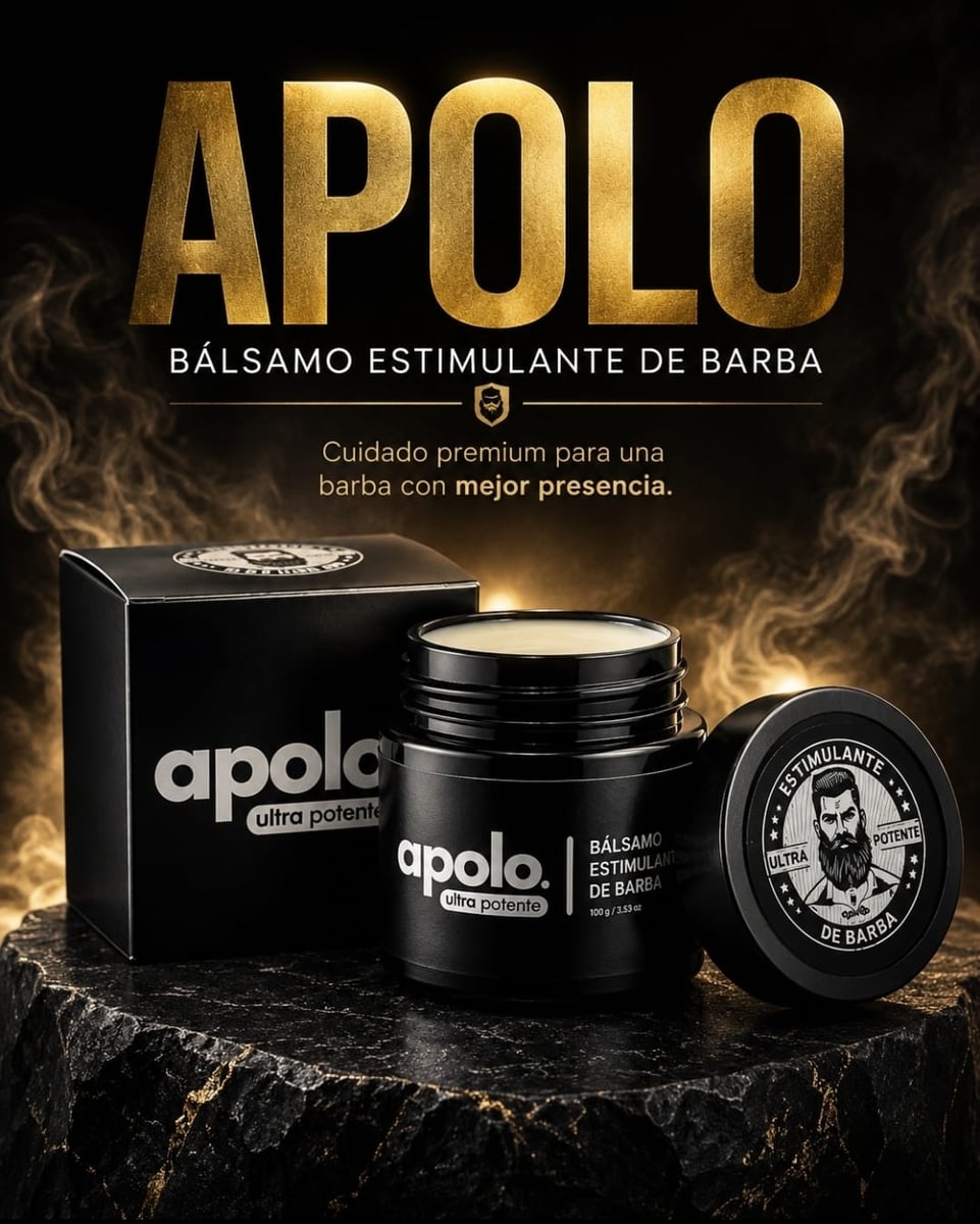 APOLO Ultra Potente | Bálsamo Estimulante para Barba y Bigote 100 mL