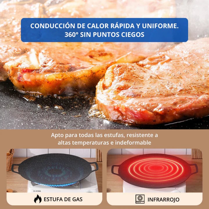 Sartén antiadherente multiusos de 6 capas (BUDARE) 🍳 DOMINA LA COCINA CON FACILIDAD