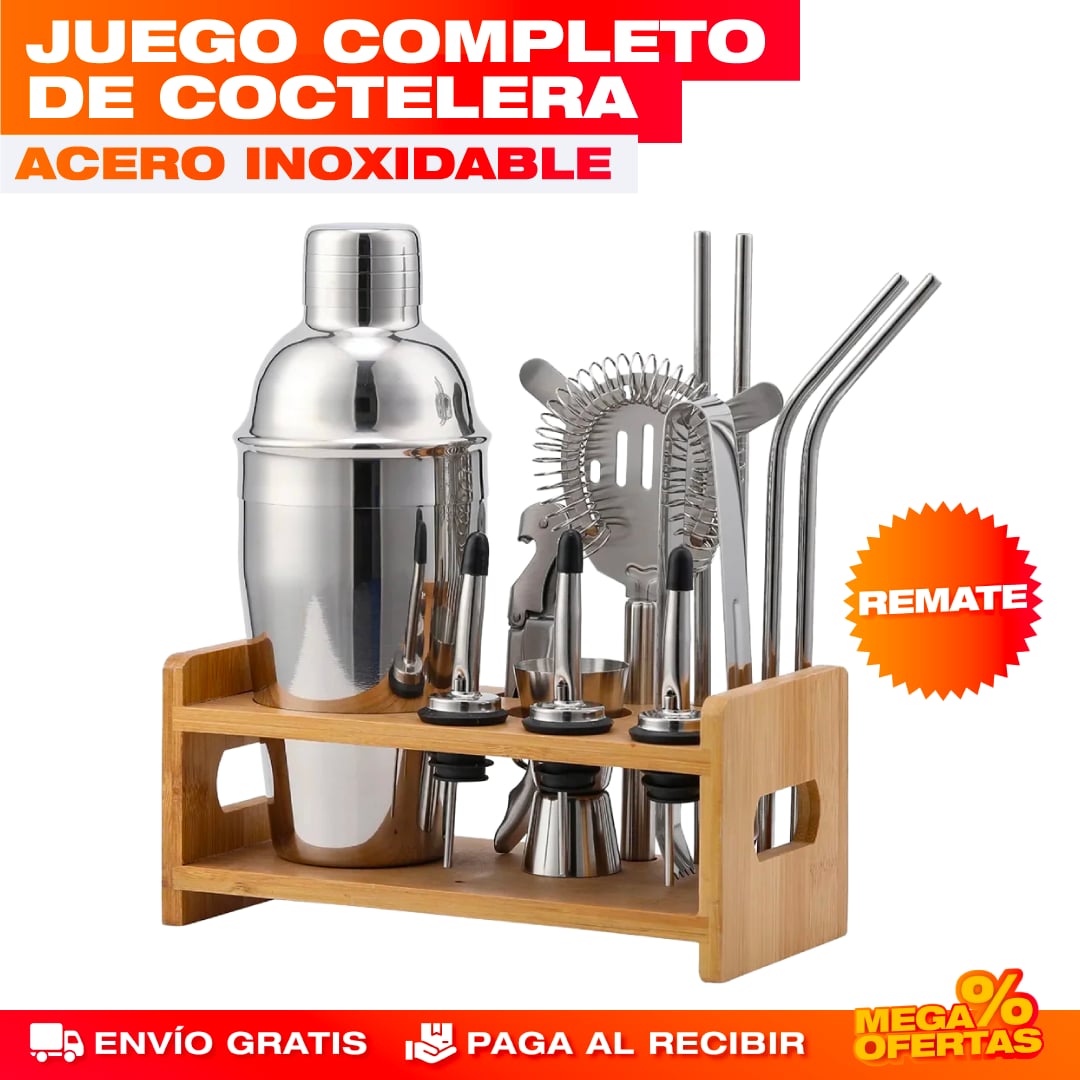 KIT PROFESIONAL DE COCTELERÍA 14 PIEZAS