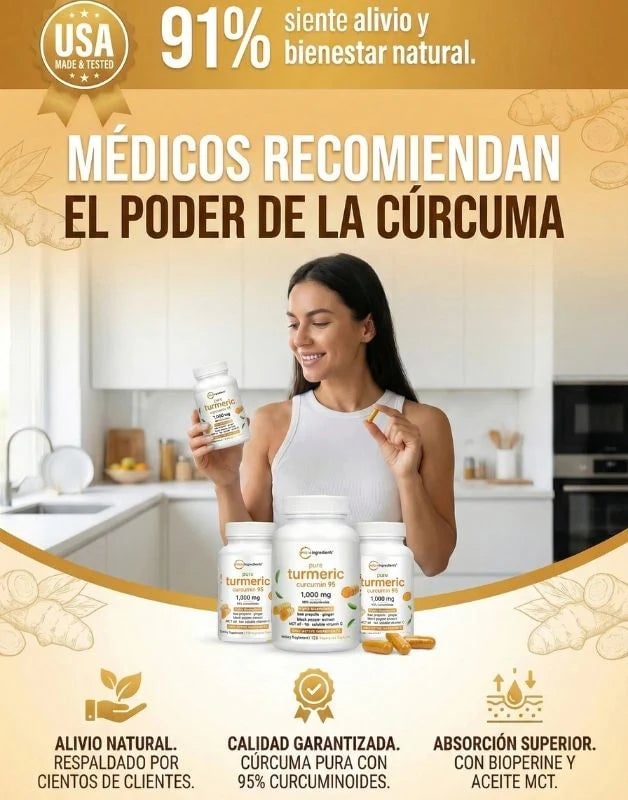 OFERTA 2x1⭐ADIÓS A LA HINCHAZON Y DOLOR CON TURMERIC+ENVÍO GRATIS🎉