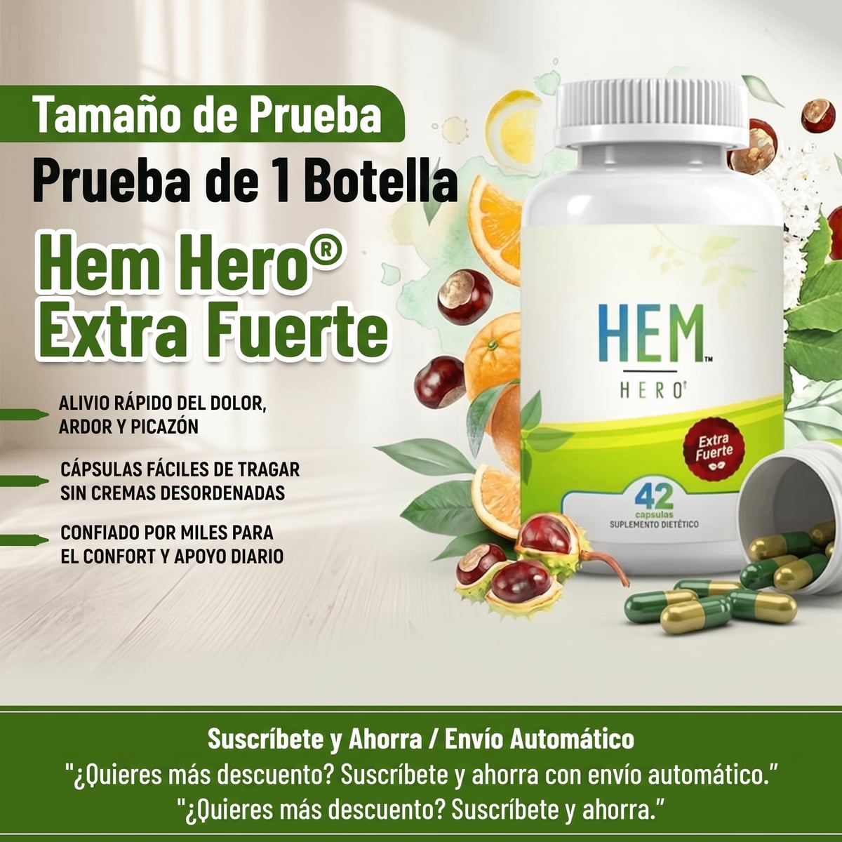 Hem Hero™ Apoyo natural para las hemorroides