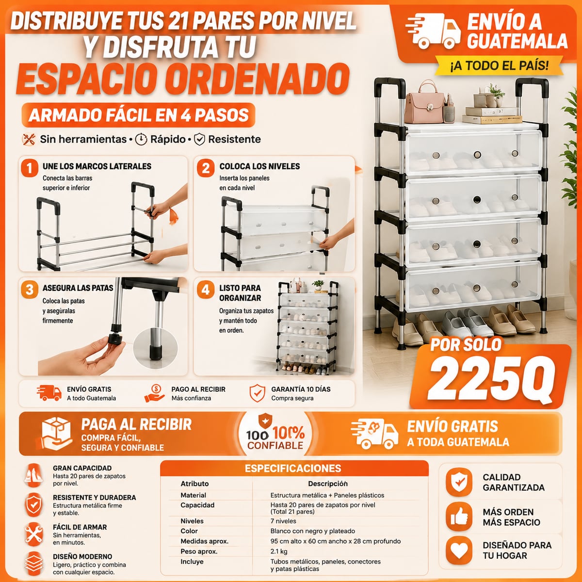 OrdenaMax - Ordena 21 pares en un solo mueble