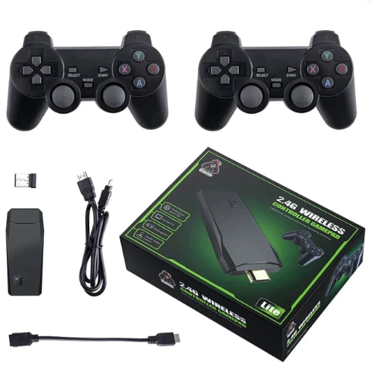 CONSOLA GAMESTICK 4K (+10.000 juegos de 9 consolas) + 2 mandos 🎮