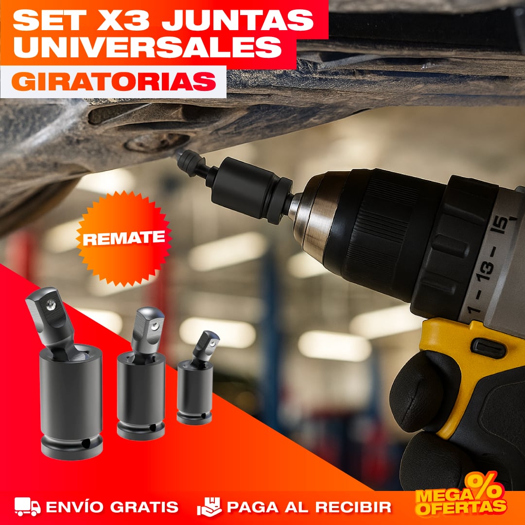 Juntas Universales Giratorias Set x3 + Envío Gratis