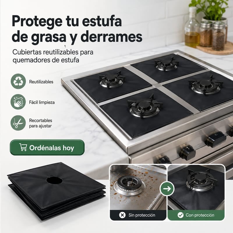Protector Anti-Suciedad para Estufa de Gas
