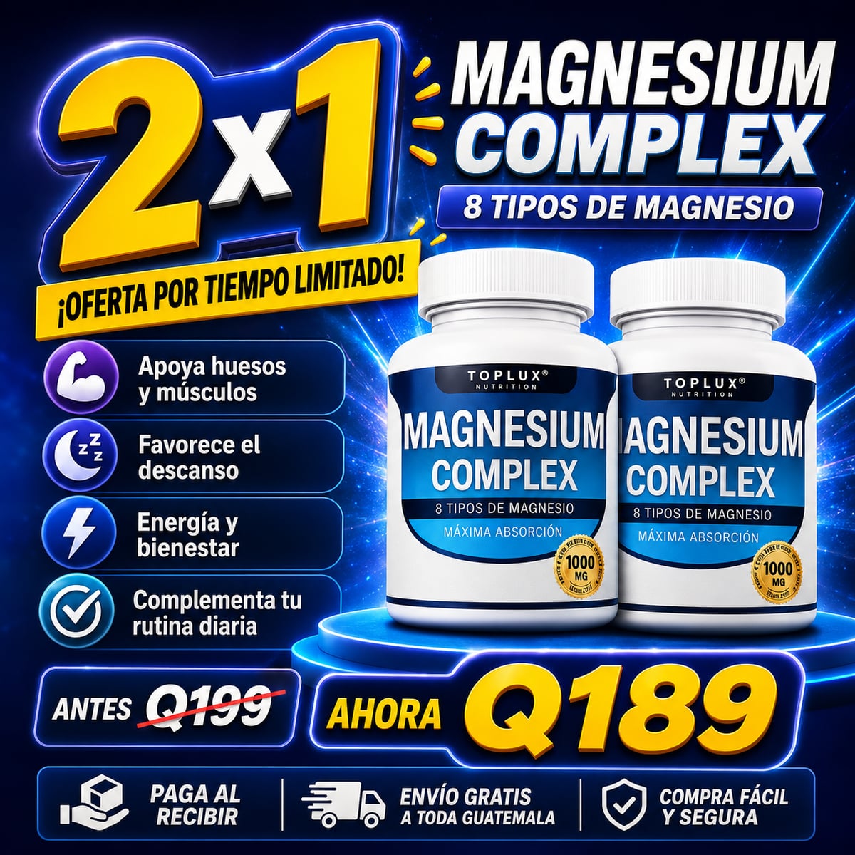 Oferta 2 x 1  - Magnesio Complex + envio gratis