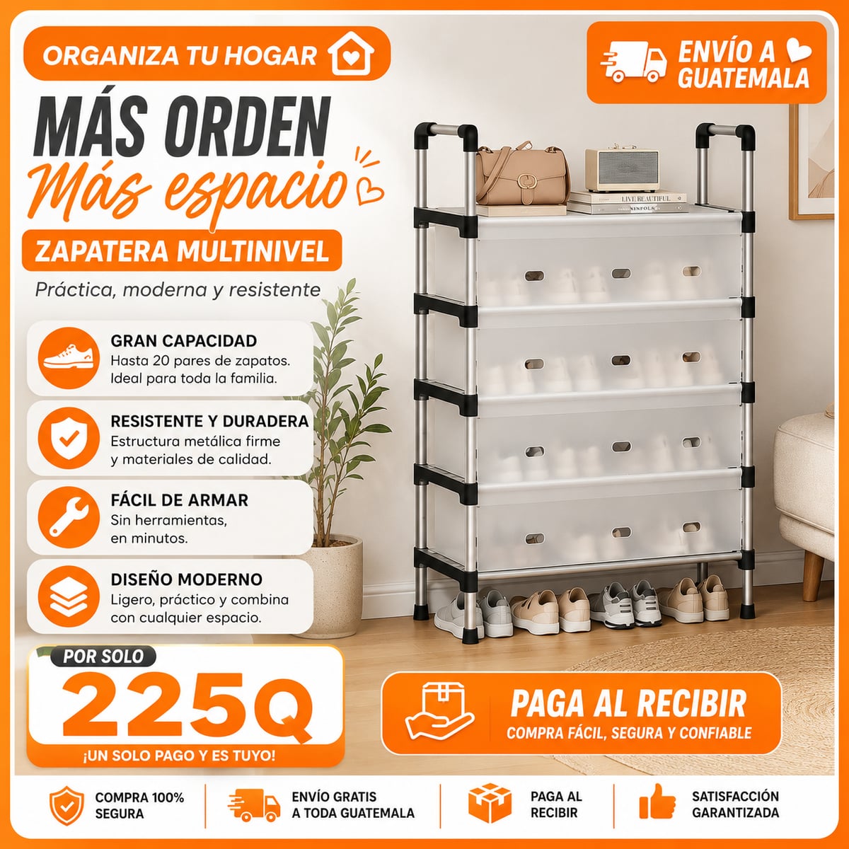 OrdenaMax - Ordena 21 pares en un solo mueble